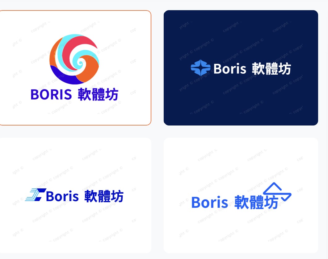 AI生成的Logo設計結果